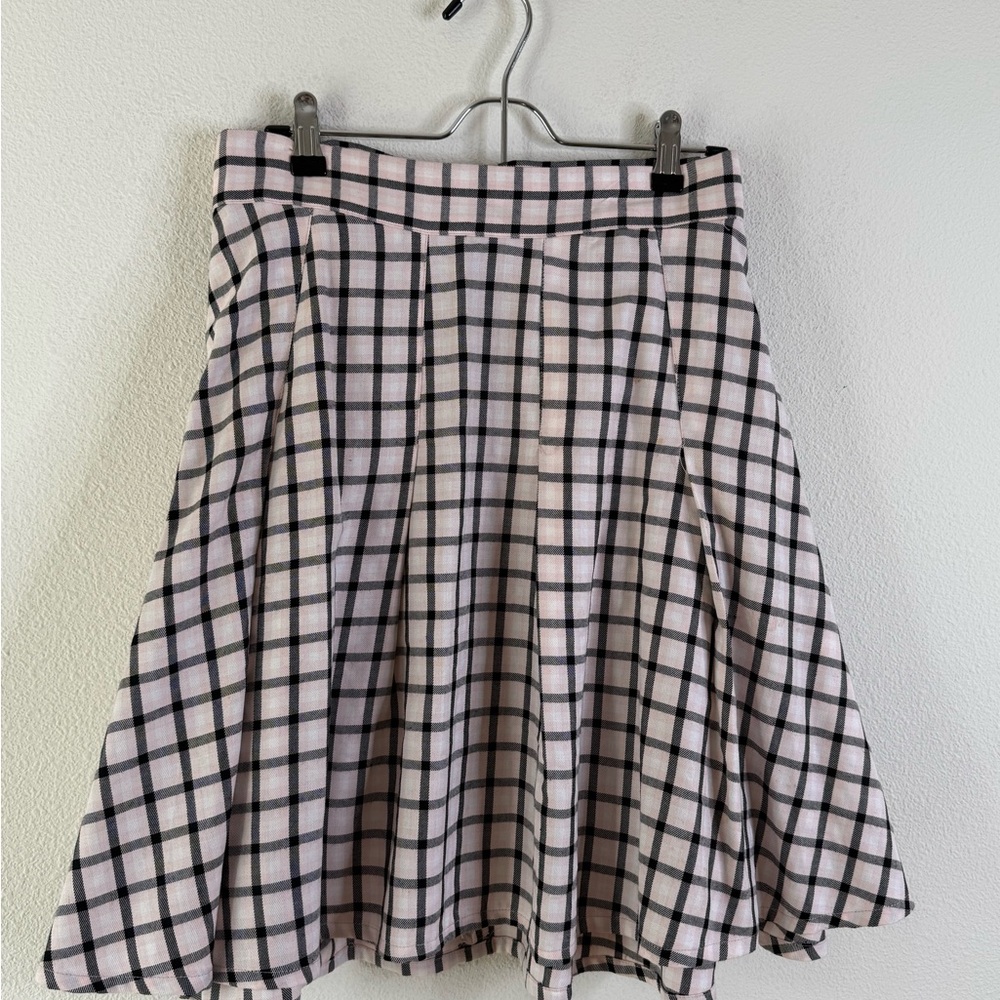Torrid Plaid Midi Skirt - Black and White